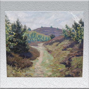 Fritz Wildhagen: Dünenlandschaft mit Heide