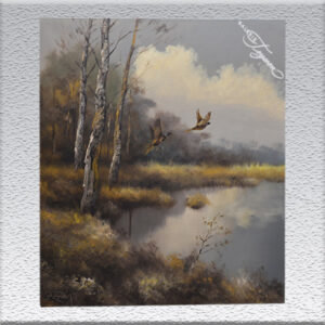 Peter Zimmermann: 2 Jagdfasanen im Moor