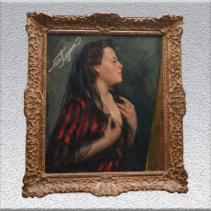 Wilhelm Hempfing: Halbportrait - Dame (1886-1948)