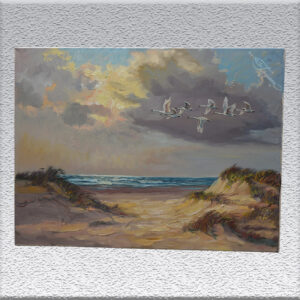 >Fritz Stark (Oldenburg): ziehende Schwäne