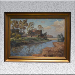 Klaus Bemmer: Bauernhaus am Fluss