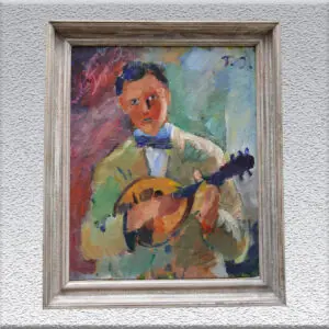 T. J. (Torben Jensen, Weilbach ?): Mandolinenspieler