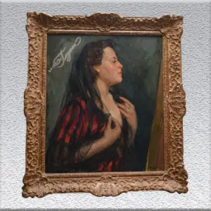 Wilhelm Hempfing: Halbportrait - Dame (1886-1948)