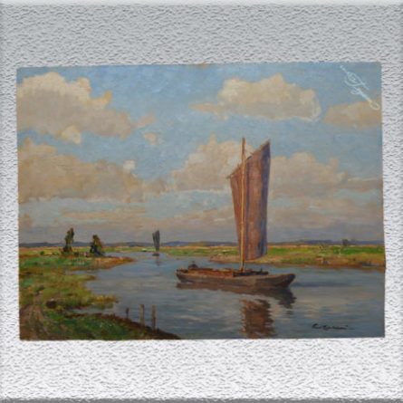 Paul Ernst Wilke: Torfkähne auf der Hamme